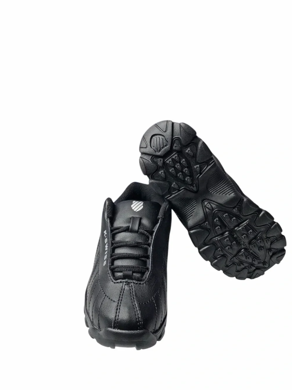 NIB K-Swiss Classic Low Boys Sneakers Leather Black Athletic Shoes⁠ Sz 6-2